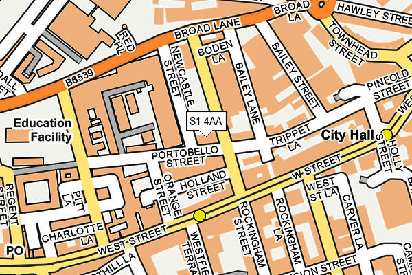 S1 4AA map - OS OpenMap – Local (Ordnance Survey) S1 4AA map - OS OpenMap – Local (Ordnance Survey)