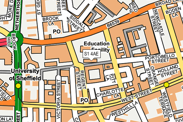 S1 4AE map - OS OpenMap – Local (Ordnance Survey) S1 4AE map - OS OpenMap – Local (Ordnance Survey)