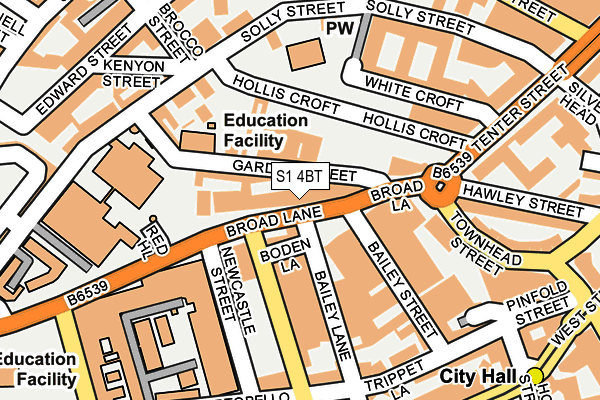 S1 4BT map - OS OpenMap – Local (Ordnance Survey) S1 4BT map - OS OpenMap – Local (Ordnance Survey)