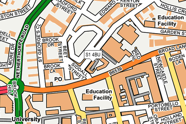 S1 4BU map - OS OpenMap – Local (Ordnance Survey) S1 4BU map - OS OpenMap – Local (Ordnance Survey)
