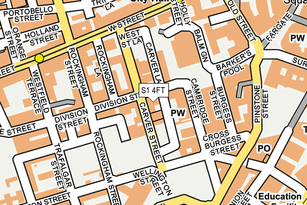 S1 4FT map - OS OpenMap – Local (Ordnance Survey) S1 4FT map - OS OpenMap – Local (Ordnance Survey)