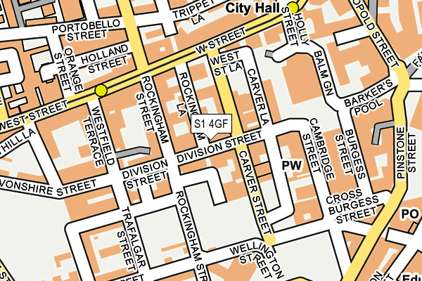S1 4GF map - OS OpenMap – Local (Ordnance Survey) S1 4GF map - OS OpenMap – Local (Ordnance Survey)
