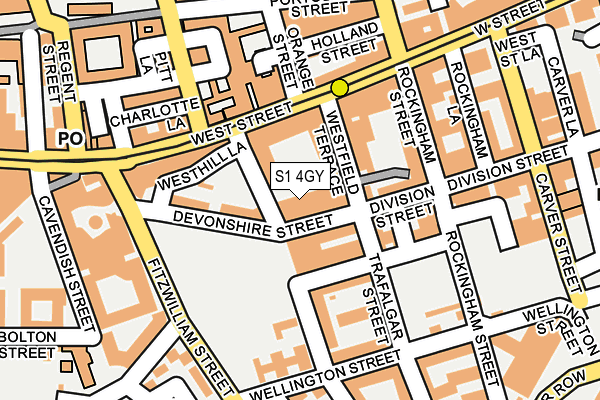 S1 4GY map - OS OpenMap – Local (Ordnance Survey) S1 4GY map - OS OpenMap – Local (Ordnance Survey)