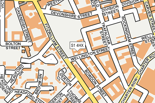 S1 4HX map - OS OpenMap – Local (Ordnance Survey) S1 4HX map - OS OpenMap – Local (Ordnance Survey)