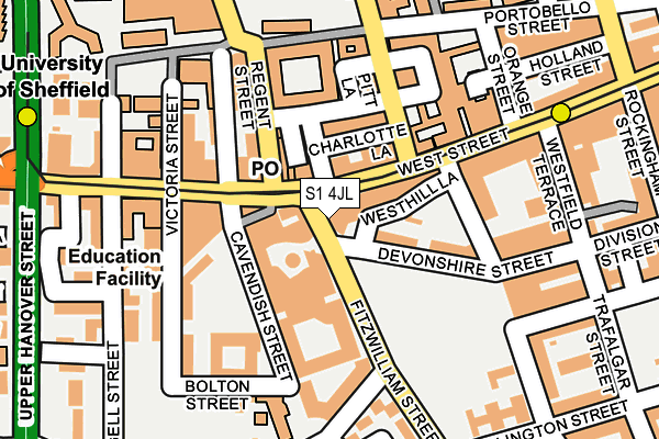 S1 4JL map - OS OpenMap – Local (Ordnance Survey) S1 4JL map - OS OpenMap – Local (Ordnance Survey)