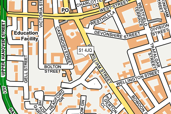 S1 4JQ map - OS OpenMap – Local (Ordnance Survey) S1 4JQ map - OS OpenMap – Local (Ordnance Survey)