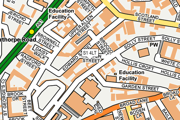 S1 4LT map - OS OpenMap – Local (Ordnance Survey) S1 4LT map - OS OpenMap – Local (Ordnance Survey)