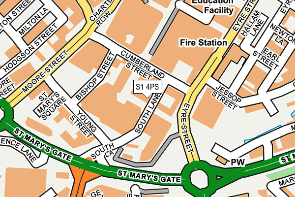 S1 4PS map - OS OpenMap – Local (Ordnance Survey) S1 4PS map - OS OpenMap – Local (Ordnance Survey)