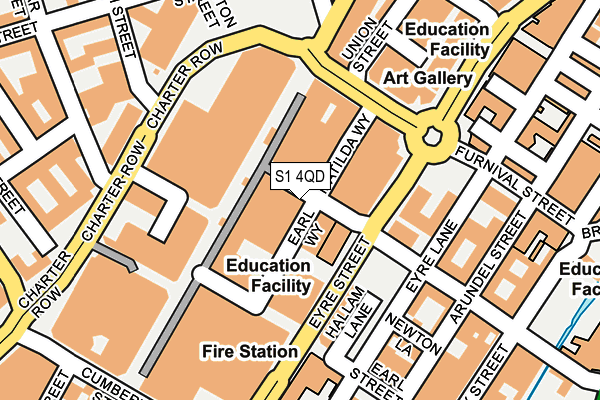 S1 4QD map - OS OpenMap – Local (Ordnance Survey)