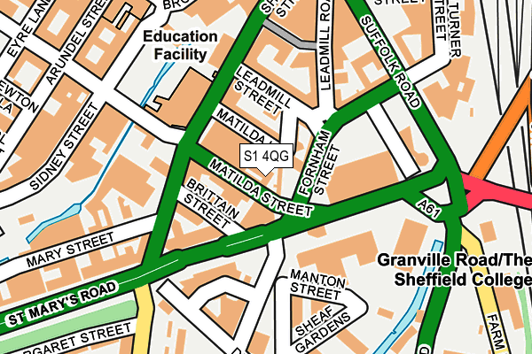 S1 4QG map - OS OpenMap – Local (Ordnance Survey) S1 4QG map - OS OpenMap – Local (Ordnance Survey)