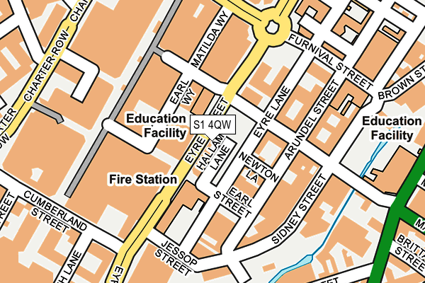 S1 4QW map - OS OpenMap – Local (Ordnance Survey) S1 4QW map - OS OpenMap – Local (Ordnance Survey)