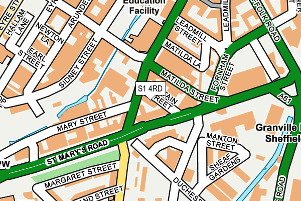 S1 4RD map - OS OpenMap – Local (Ordnance Survey) S1 4RD map - OS OpenMap – Local (Ordnance Survey)