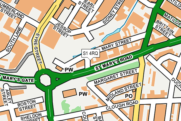S1 4RQ map - OS OpenMap – Local (Ordnance Survey) S1 4RQ map - OS OpenMap – Local (Ordnance Survey)