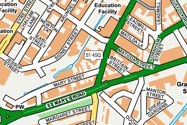 S1 4SQ map - OS OpenMap – Local (Ordnance Survey) S1 4SQ map - OS OpenMap – Local (Ordnance Survey)