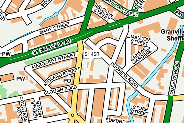 S1 4SR map - OS OpenMap – Local (Ordnance Survey) S1 4SR map - OS OpenMap – Local (Ordnance Survey)