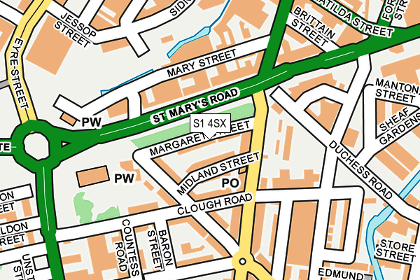 S1 4SX map - OS OpenMap – Local (Ordnance Survey) S1 4SX map - OS OpenMap – Local (Ordnance Survey)