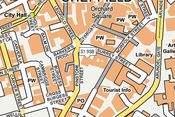 S1 9SB map - OS OpenMap – Local (Ordnance Survey) S1 9SB map - OS OpenMap – Local (Ordnance Survey)