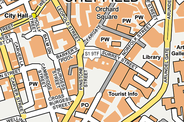 S1 9TF map - OS OpenMap – Local (Ordnance Survey) S1 9TF map - OS OpenMap – Local (Ordnance Survey)