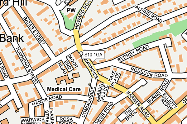 S10 1GA map - OS OpenMap – Local (Ordnance Survey) S10 1GA map - OS OpenMap – Local (Ordnance Survey)