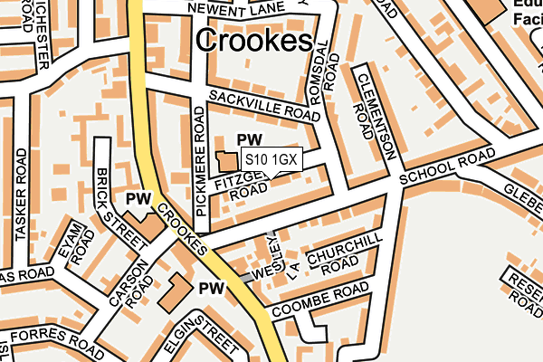 S10 1GX map - OS OpenMap – Local (Ordnance Survey) S10 1GX map - OS OpenMap – Local (Ordnance Survey)