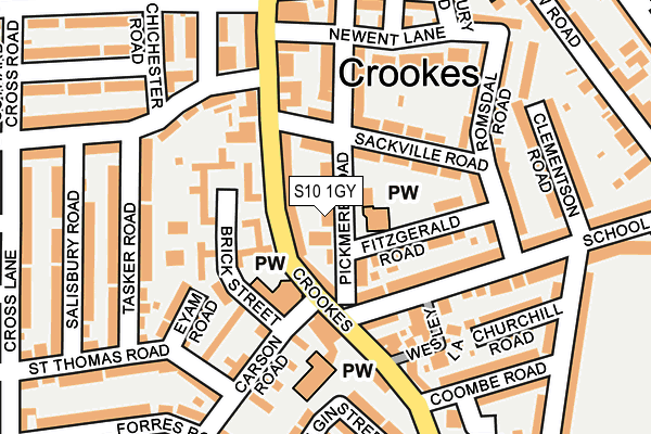 S10 1GY map - OS OpenMap – Local (Ordnance Survey) S10 1GY map - OS OpenMap – Local (Ordnance Survey)