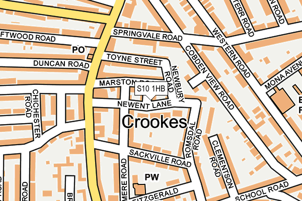S10 1HB map - OS OpenMap – Local (Ordnance Survey) S10 1HB map - OS OpenMap – Local (Ordnance Survey)