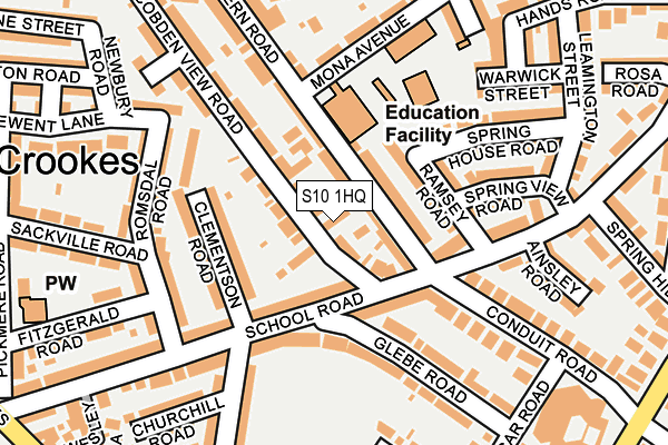 S10 1HQ map - OS OpenMap – Local (Ordnance Survey) S10 1HQ map - OS OpenMap – Local (Ordnance Survey)