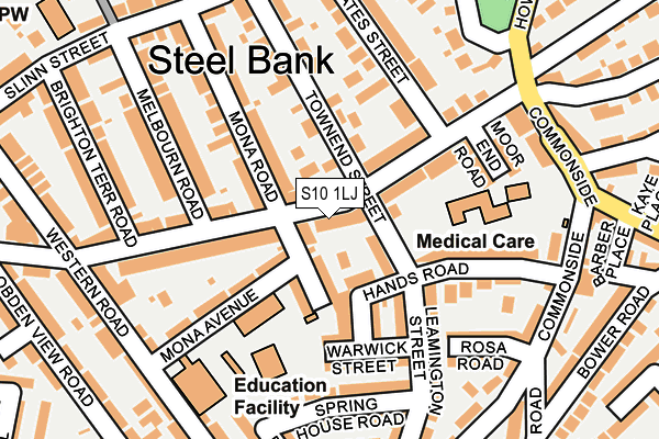 S10 1LJ map - OS OpenMap – Local (Ordnance Survey) S10 1LJ map - OS OpenMap – Local (Ordnance Survey)