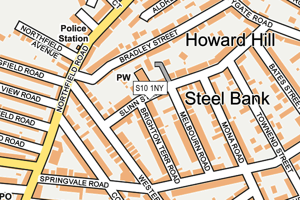 S10 1NY map - OS OpenMap – Local (Ordnance Survey) S10 1NY map - OS OpenMap – Local (Ordnance Survey)
