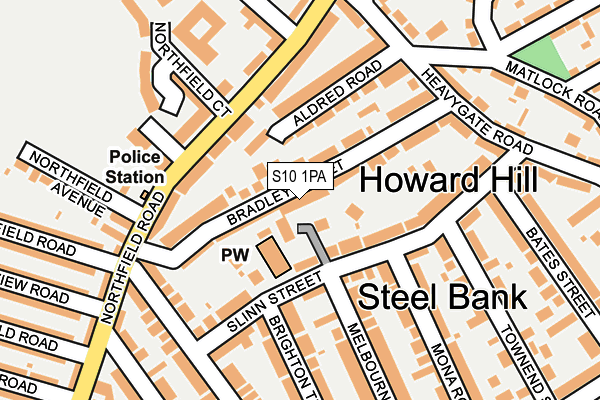 S10 1PA map - OS OpenMap – Local (Ordnance Survey)