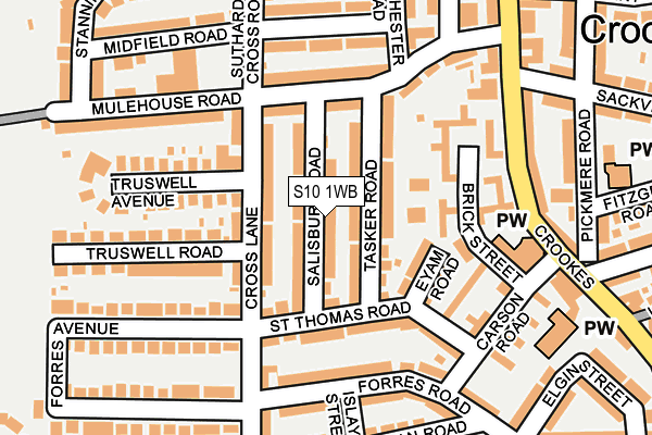 S10 1WB map - OS OpenMap – Local (Ordnance Survey) S10 1WB map - OS OpenMap – Local (Ordnance Survey)