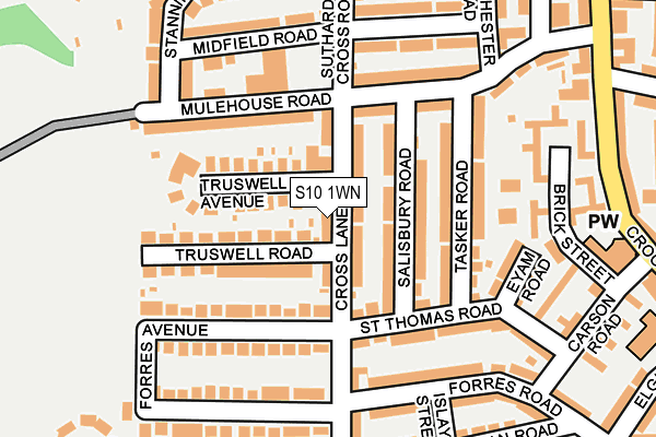 S10 1WN map - OS OpenMap – Local (Ordnance Survey) S10 1WN map - OS OpenMap – Local (Ordnance Survey)