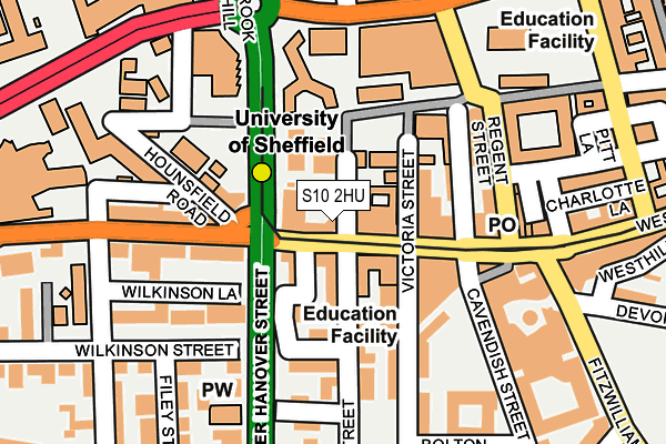 S10 2HU map - OS OpenMap – Local (Ordnance Survey) S10 2HU map - OS OpenMap – Local (Ordnance Survey)