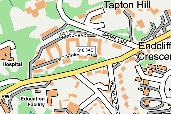 S10 3AQ map - OS OpenMap – Local (Ordnance Survey) S10 3AQ map - OS OpenMap – Local (Ordnance Survey)