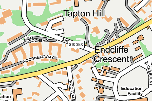 S10 3BX map - OS OpenMap – Local (Ordnance Survey) S10 3BX map - OS OpenMap – Local (Ordnance Survey)