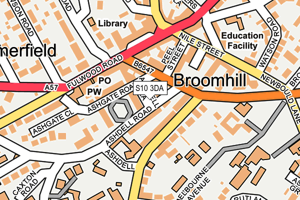 S10 3DA map - OS OpenMap – Local (Ordnance Survey) S10 3DA map - OS OpenMap – Local (Ordnance Survey)