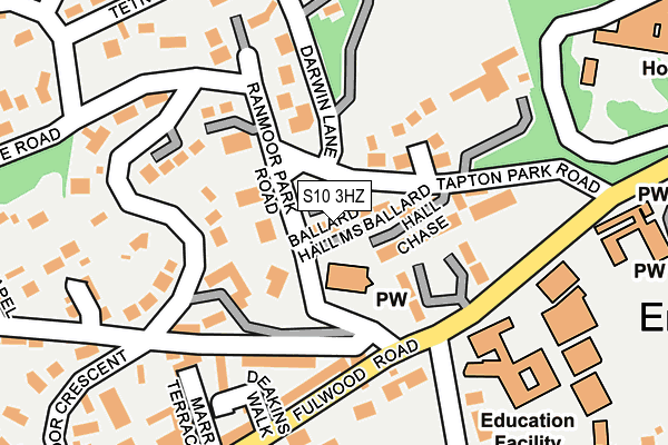 S10 3HZ map - OS OpenMap – Local (Ordnance Survey) S10 3HZ map - OS OpenMap – Local (Ordnance Survey)