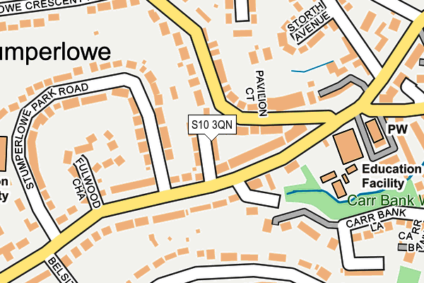 S10 3QN map - OS OpenMap – Local (Ordnance Survey)