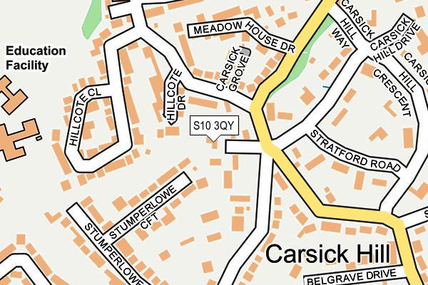 S10 3QY map - OS OpenMap – Local (Ordnance Survey) S10 3QY map - OS OpenMap – Local (Ordnance Survey)