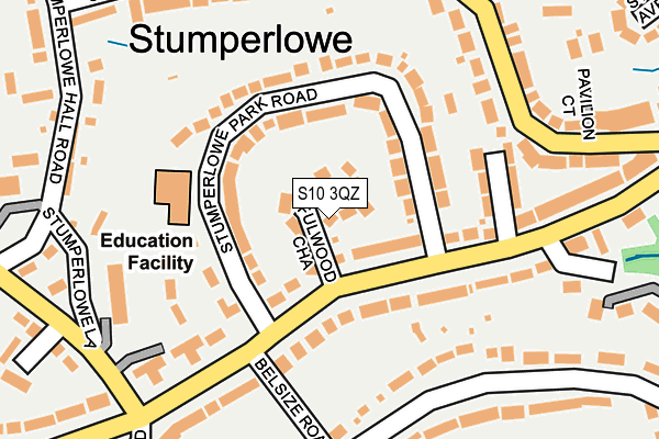 S10 3QZ map - OS OpenMap – Local (Ordnance Survey)