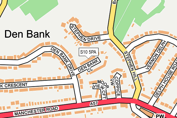 S10 5PA map - OS OpenMap – Local (Ordnance Survey) S10 5PA map - OS OpenMap – Local (Ordnance Survey)