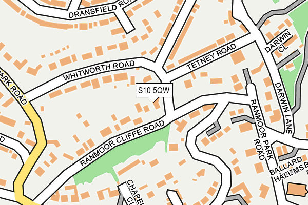 S10 5QW map - OS OpenMap – Local (Ordnance Survey) S10 5QW map - OS OpenMap – Local (Ordnance Survey)