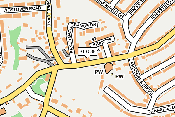 S10 5SF map - OS OpenMap – Local (Ordnance Survey) S10 5SF map - OS OpenMap – Local (Ordnance Survey)
