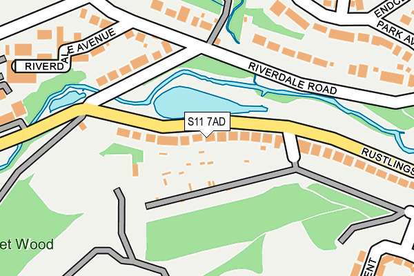 S11 7AD map - OS OpenMap – Local (Ordnance Survey) S11 7AD map - OS OpenMap – Local (Ordnance Survey)