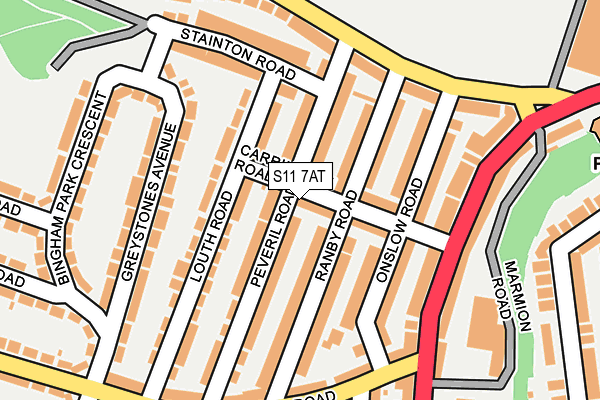 S11 7AT map - OS OpenMap – Local (Ordnance Survey) S11 7AT map - OS OpenMap – Local (Ordnance Survey)