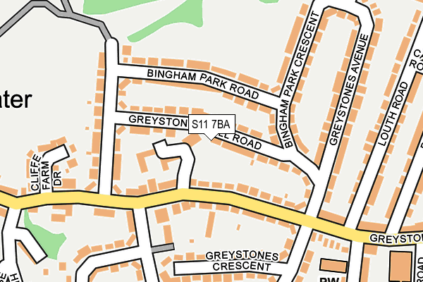 S11 7BA map - OS OpenMap – Local (Ordnance Survey) S11 7BA map - OS OpenMap – Local (Ordnance Survey)
