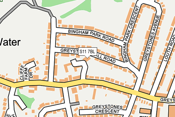 S11 7BL map - OS OpenMap – Local (Ordnance Survey) S11 7BL map - OS OpenMap – Local (Ordnance Survey)