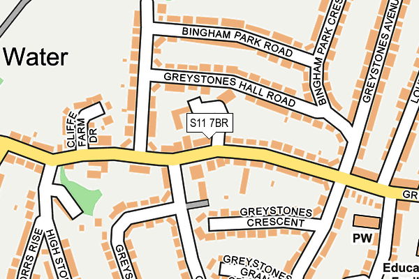 S11 7BR map - OS OpenMap – Local (Ordnance Survey) S11 7BR map - OS OpenMap – Local (Ordnance Survey)