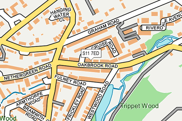S11 7ED map - OS OpenMap – Local (Ordnance Survey) S11 7ED map - OS OpenMap – Local (Ordnance Survey)
