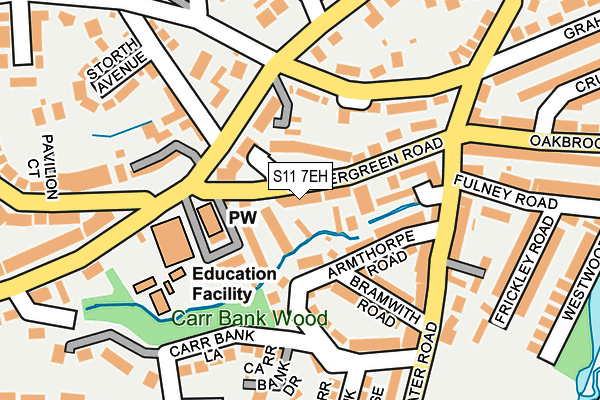 S11 7EH map - OS OpenMap – Local (Ordnance Survey) S11 7EH map - OS OpenMap – Local (Ordnance Survey)